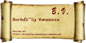 Borbély Vanessza névjegykártya