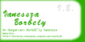 vanessza borbely business card